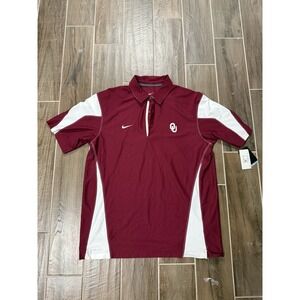 Nike Dri-Fit Oklahoma Sooners Football Coaches Polo Shirt NWT Large